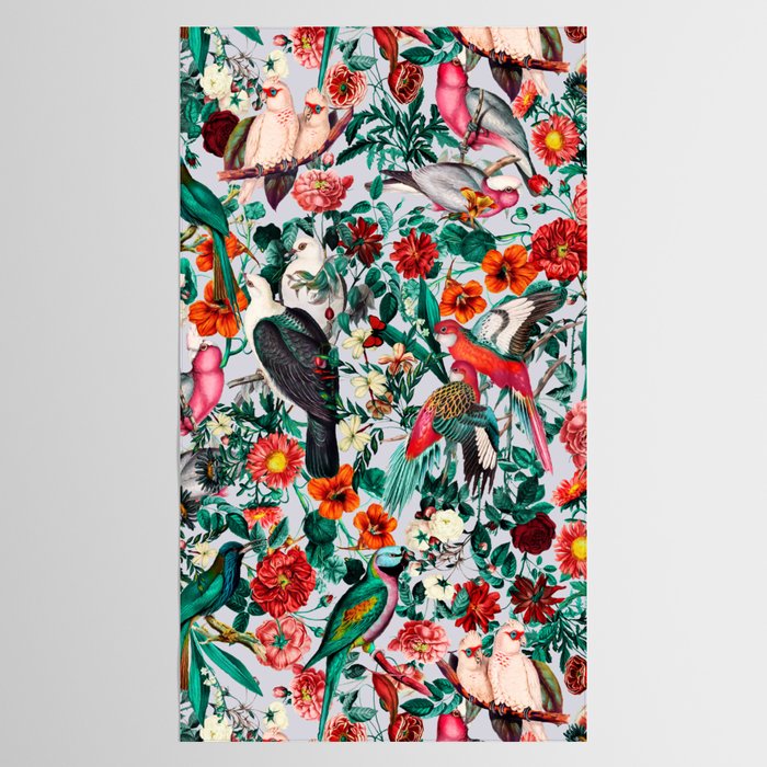 FLORAL AND BIRDS XIV Tablecloth Gallery Image 2