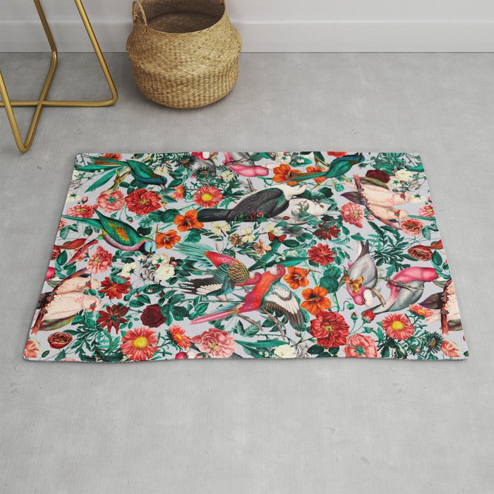FLORAL AND BIRDS XIV Rug Gallery Image 1