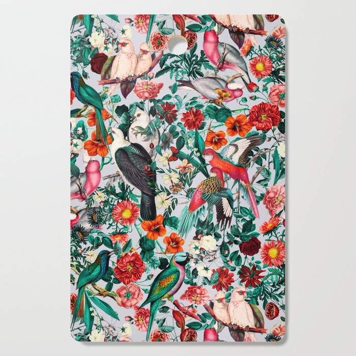 FLORAL AND BIRDS XIV Cutting Board Gallery Image 1