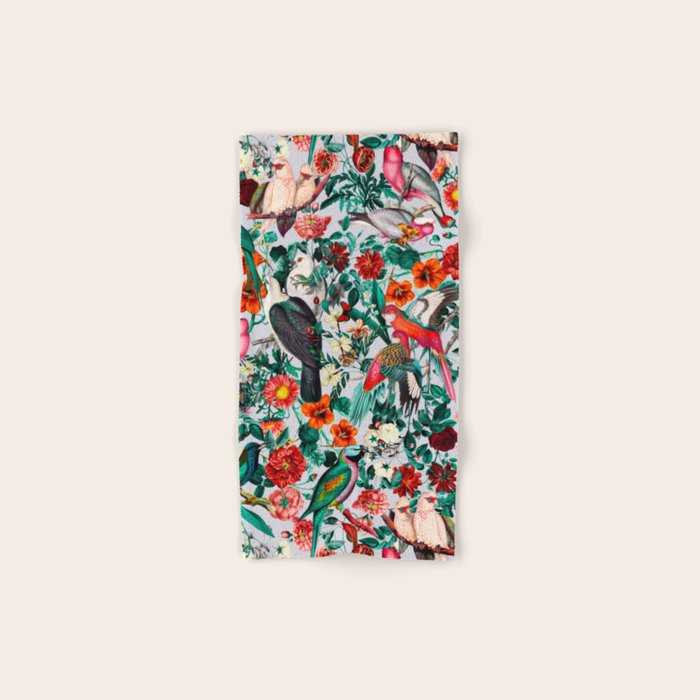 FLORAL AND BIRDS XIV Bath Towel Gallery Image 1