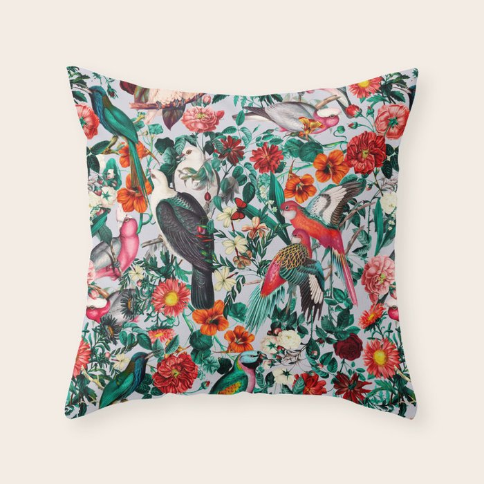 FLORAL AND BIRDS XIV Throw Pillow Gallery Image 6