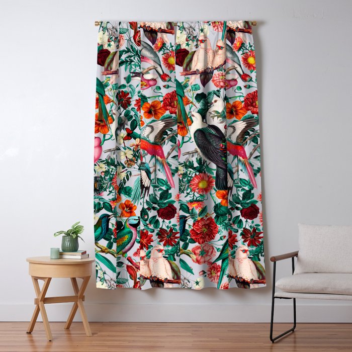 FLORAL AND BIRDS XIV Window Curtain Gallery Image 5