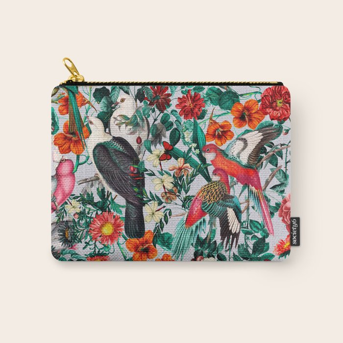 FLORAL AND BIRDS XIV Carry All Pouch Gallery Image 1