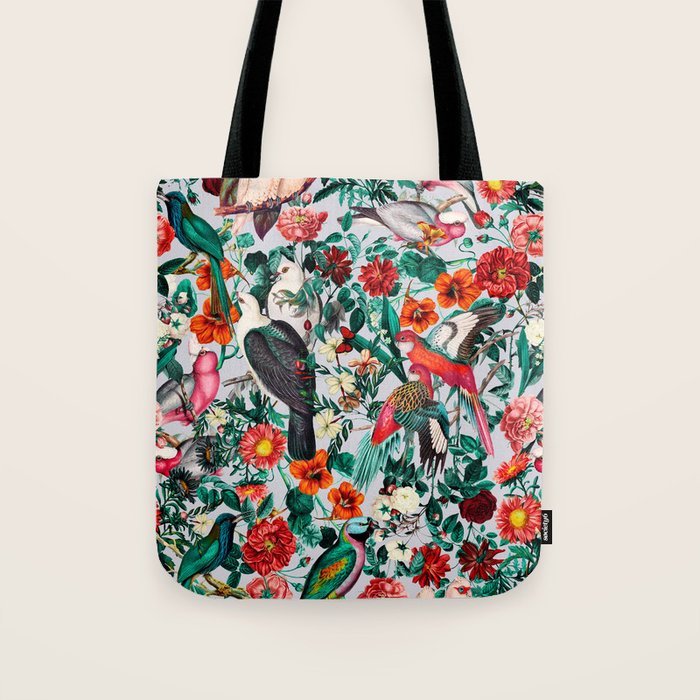 FLORAL AND BIRDS XIV Tote Bag Gallery Image 1