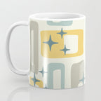 Mid Century Modern Abstract 132 Winter Yellow Gray and Blue Coffee Mug Gallery Image 3