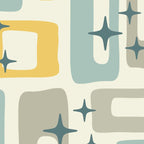 Mid Century Modern Abstract 132 Winter Yellow Gray and Blue Coffee Mug Gallery Image 2