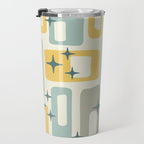Mid Century Modern Abstract 132 Winter Yellow Gray and Blue Travel Mug Gallery Image 3