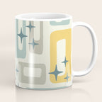 Mid Century Modern Abstract 132 Winter Yellow Gray and Blue Coffee Mug Gallery Image 1