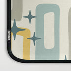 Mid Century Modern Abstract 132 Winter Yellow Gray and Blue Laptop Sleeve Gallery Image 3