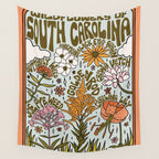 South Carolina Wildflowers Wall Tapestry Gallery Image 4