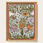 South Carolina Wildflowers Serving Tray Gallery Image 1