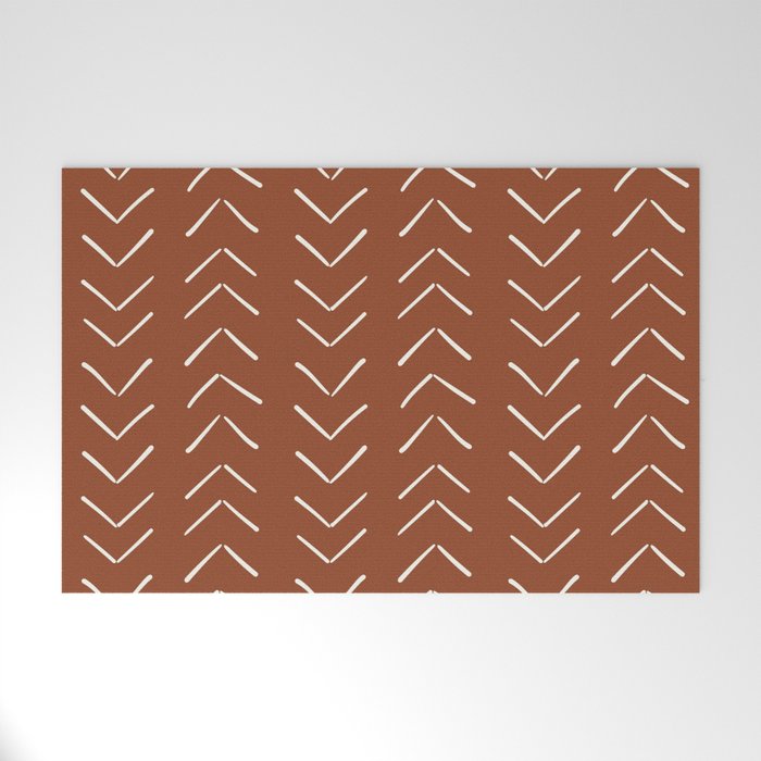 Boho Big Arrows in Rust Welcome Mat Gallery Image 1