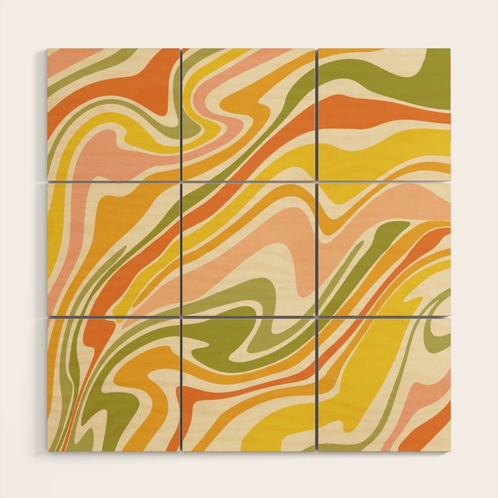 Rainbow Marble  Wood Wall Art Gallery Image 1