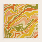 Rainbow Marble  Wood Wall Art Gallery Image 1