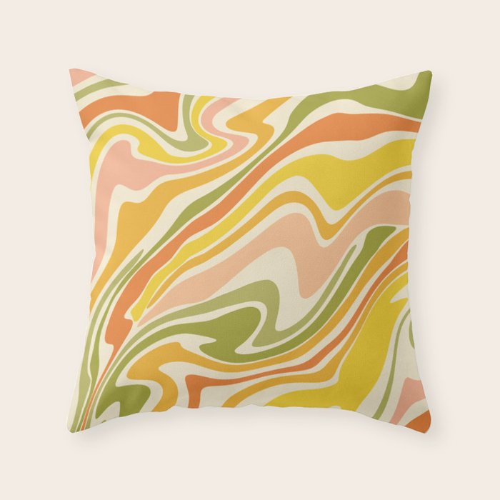 Rainbow Marble  Throw Pillow Gallery Image 6
