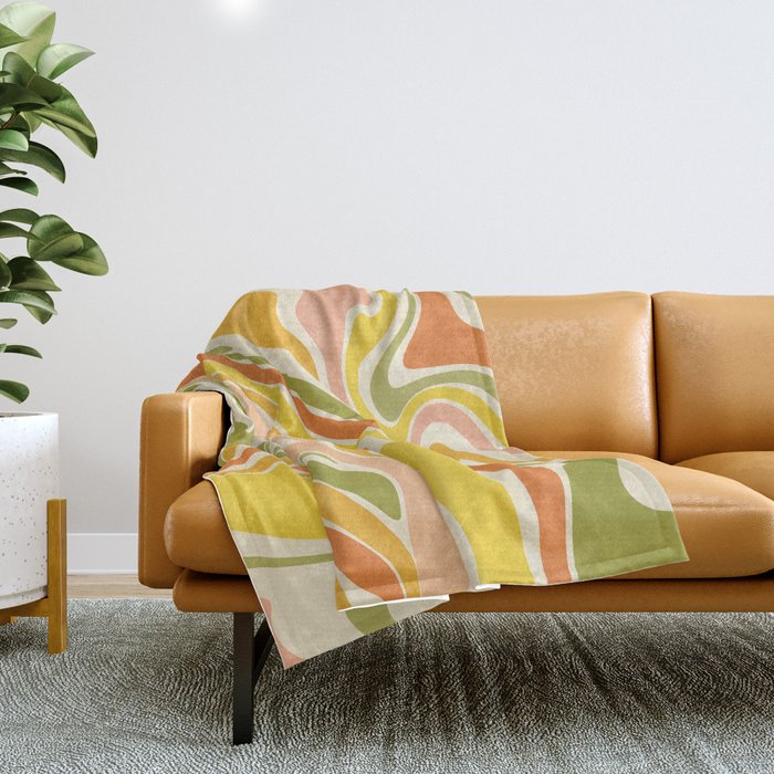 Rainbow Marble  Throw Blanket Gallery Image 1
