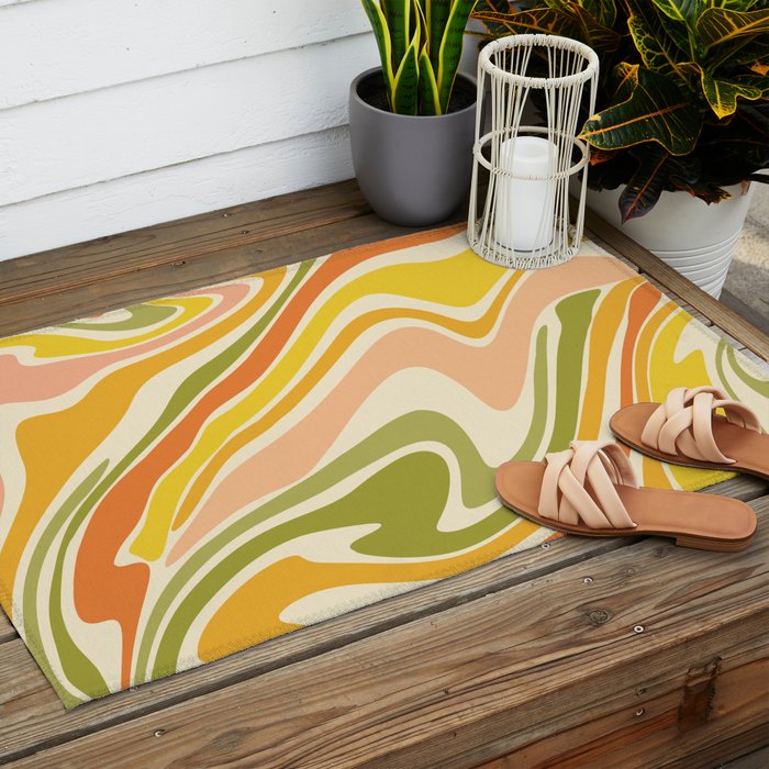 Rainbow Marble  Outdoor Rug Gallery Image 2