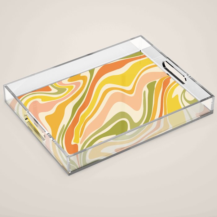 Rainbow Marble  Acrylic Tray Gallery Image 1