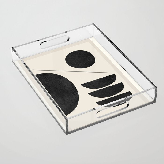 Modern Abstract Minimal Shapes 187 Acrylic Tray Gallery Image 1