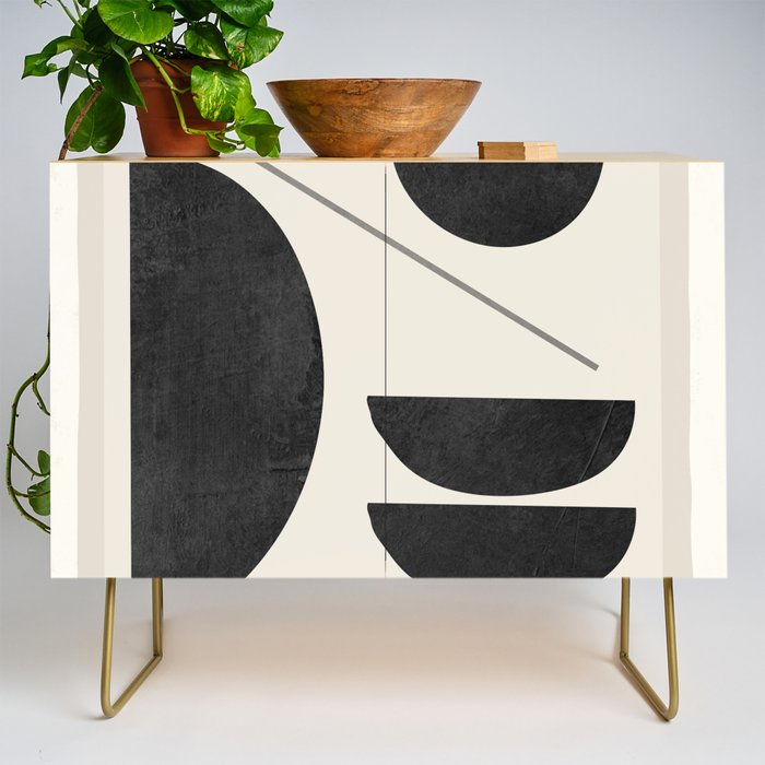 Modern Abstract Minimal Shapes 187 Credenza Gallery Image 1