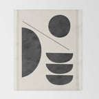 Modern Abstract Minimal Shapes 187 Throw Blanket Gallery Image 2