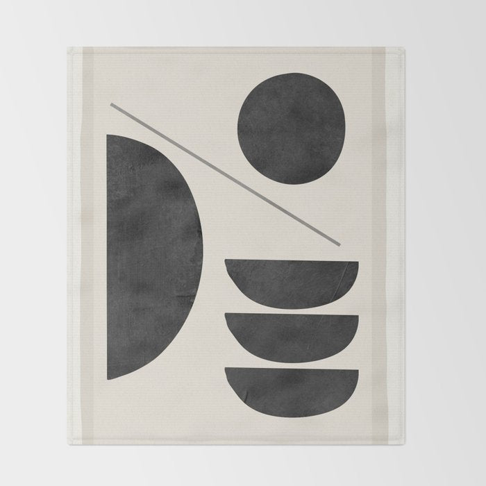 Modern Abstract Minimal Shapes 187 Throw Blanket Gallery Image 2