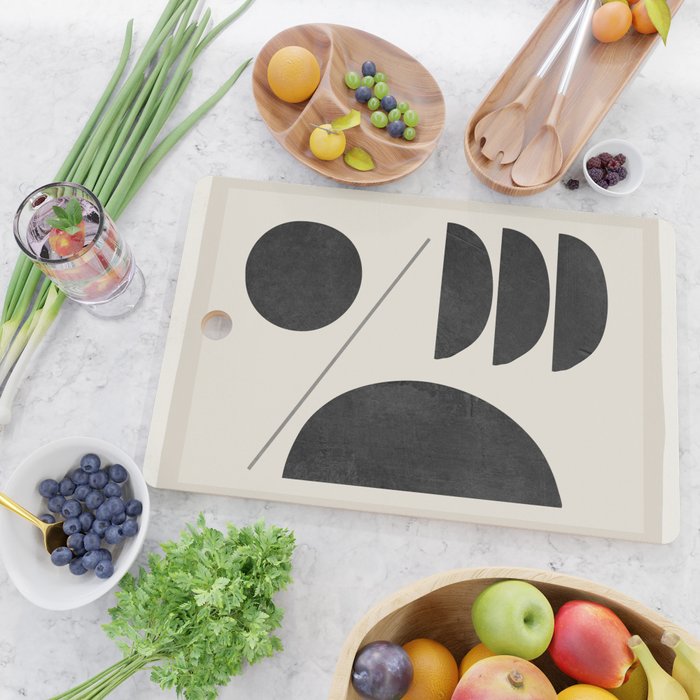 Modern Abstract Minimal Shapes 187 Cutting Board Gallery Image 2