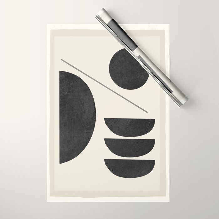 Modern Abstract Minimal Shapes 187 Wrapping Paper Gallery Image 1