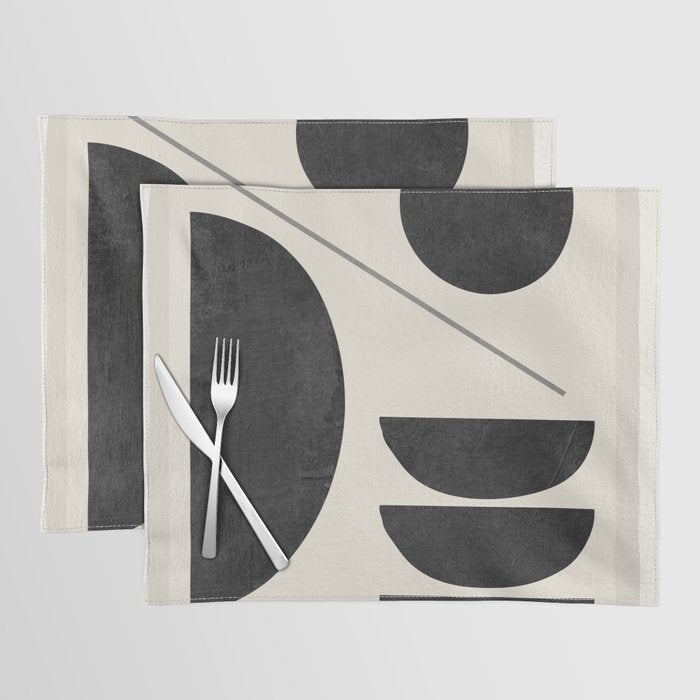 Modern Abstract Minimal Shapes 187 Placemat Gallery Image 1
