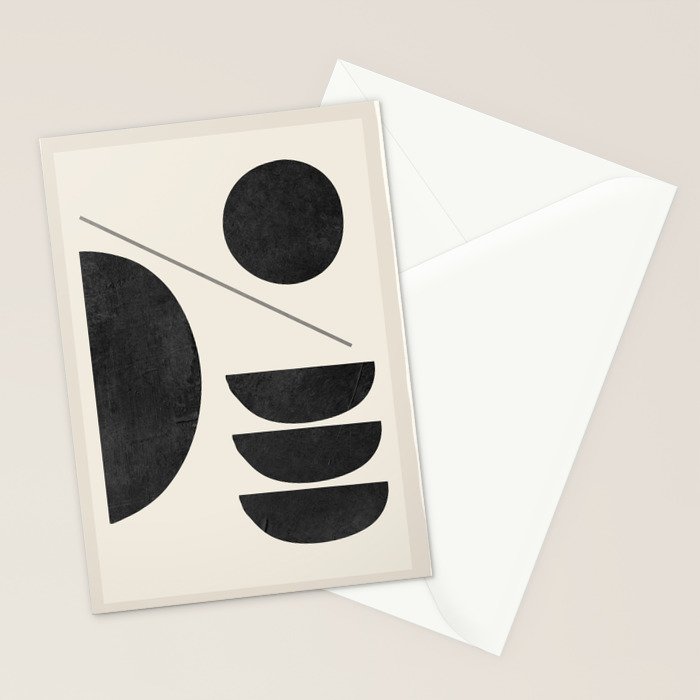 Modern Abstract Minimal Shapes 187 Stationery Card Gallery Image 2