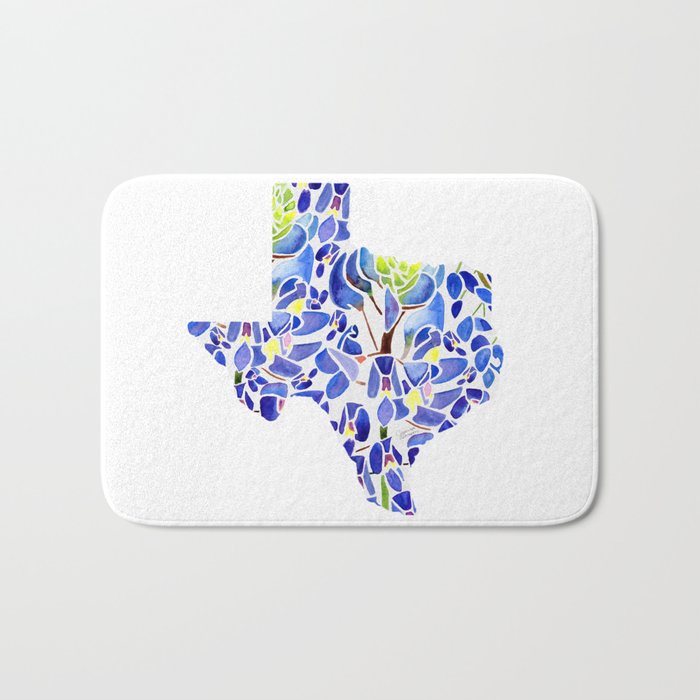Texas State Bluebonnets Bath Mat Gallery Image 1