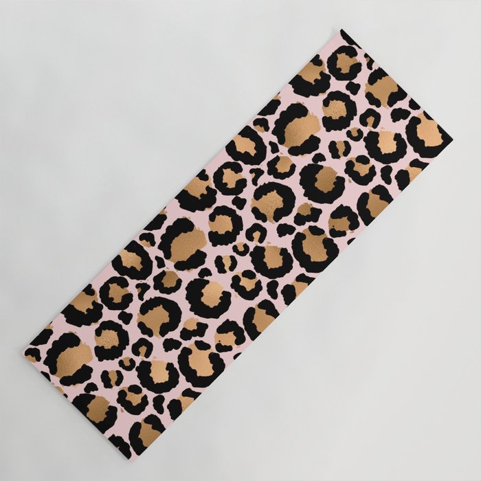 Animal print - pink copper Yoga Mat Gallery Image 1