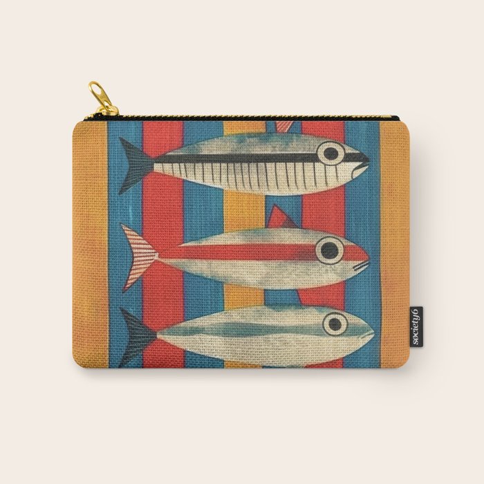 Stripes of the Sea Carry All Pouch Gallery Image 1
