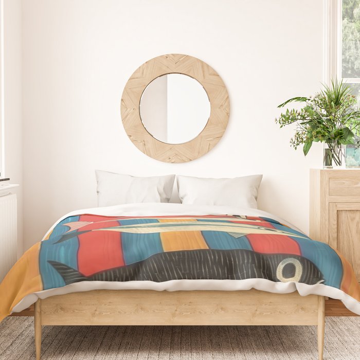 Stripes of the Sea Duvet Cover Gallery Image 3
