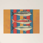 Stripes of the Sea Welcome Mat Gallery Image 1