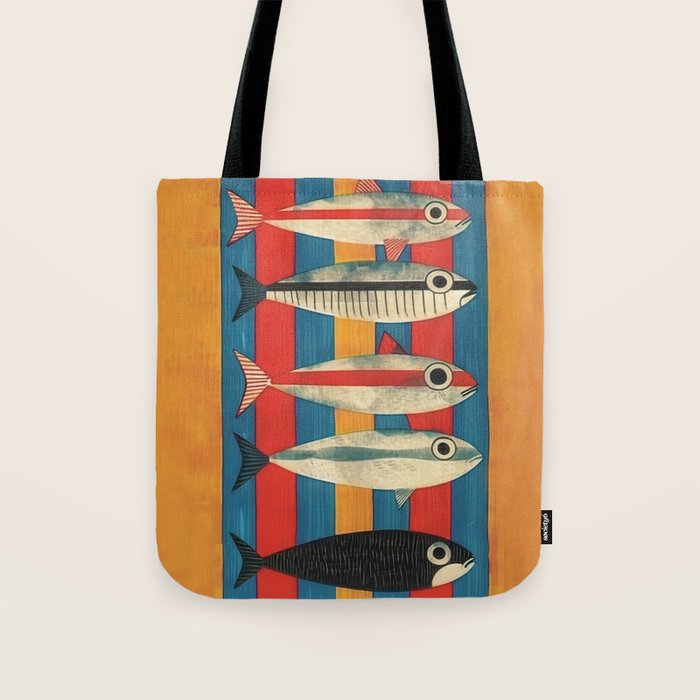 Stripes of the Sea Tote Bag Gallery Image 1