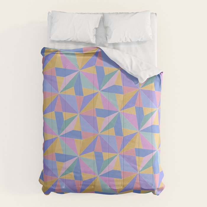 Kaleidoscope Tile Pattern V Bright Pastel Comforter Gallery Image 6