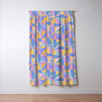 Kaleidoscope Tile Pattern V Bright Pastel Window Curtain Gallery Image 3