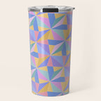 Kaleidoscope Tile Pattern V Bright Pastel Travel Mug Gallery Image 1