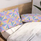 Kaleidoscope Tile Pattern V Bright Pastel Pillow Sham Gallery Image 2