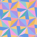 Kaleidoscope Tile Pattern V Bright Pastel Coffee Mug Gallery Image 2