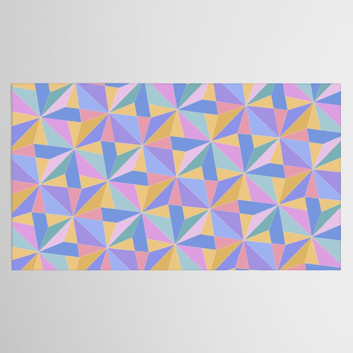 Kaleidoscope Tile Pattern V Bright Pastel Tablecloth Gallery Image 2
