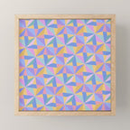 Kaleidoscope Tile Pattern V Bright Pastel Mini Art Print Gallery Image 1