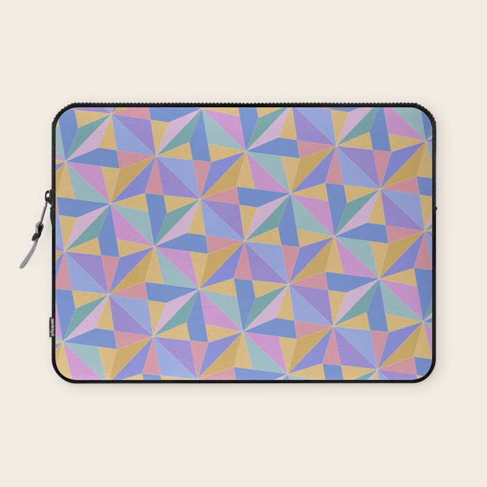 Kaleidoscope Tile Pattern V Bright Pastel Laptop Sleeve Gallery Image 1