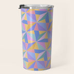 Kaleidoscope Tile Pattern V Bright Pastel Travel Mug Gallery Image 3