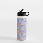 Kaleidoscope Tile Pattern V Bright Pastel Water Bottle Gallery Image 1