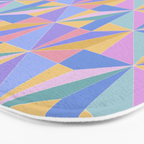 Kaleidoscope Tile Pattern V Bright Pastel Bath Mat Gallery Image 3
