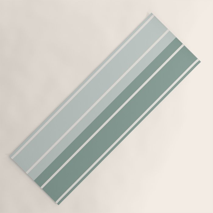 Two Tone Stripes - Sage Yoga Mat Gallery Image 1