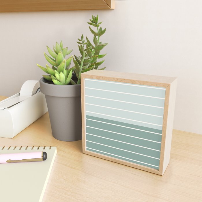 Two Tone Stripes - Sage Mini Art Print Gallery Image 2