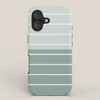 Two Tone Stripes - Sage iPhone Case Gallery Image 1